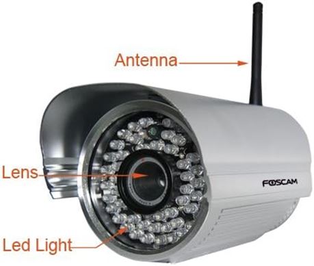 Foscam FI8905W Outdoor Wireless/Wired IP Camera, 30 Meter Night Vision, 6 mm Len